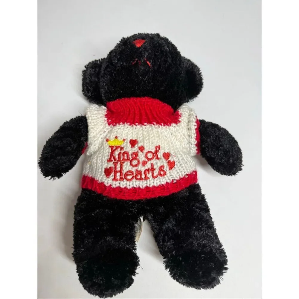 Dan Dee Black Bear Plush Stuffed Red Nose 